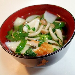 竹輪と野菜の食べる和風スープ